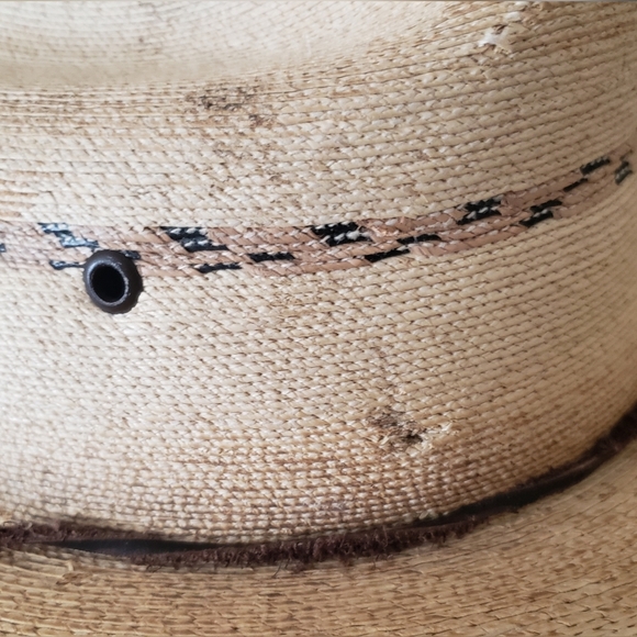 The Lonestar® one size beautifully crafted cattleman pinto palm hats - Picture 12 of 12